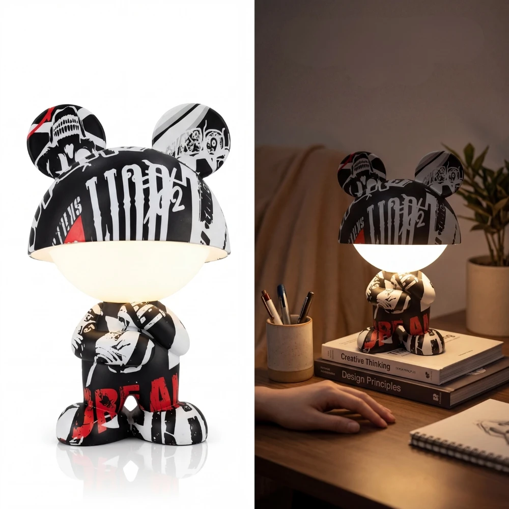 Bez Marki Led Naktinė Lempa "figurka" Rgb, Belaidė, Dovana Žaidėjų Kambariui