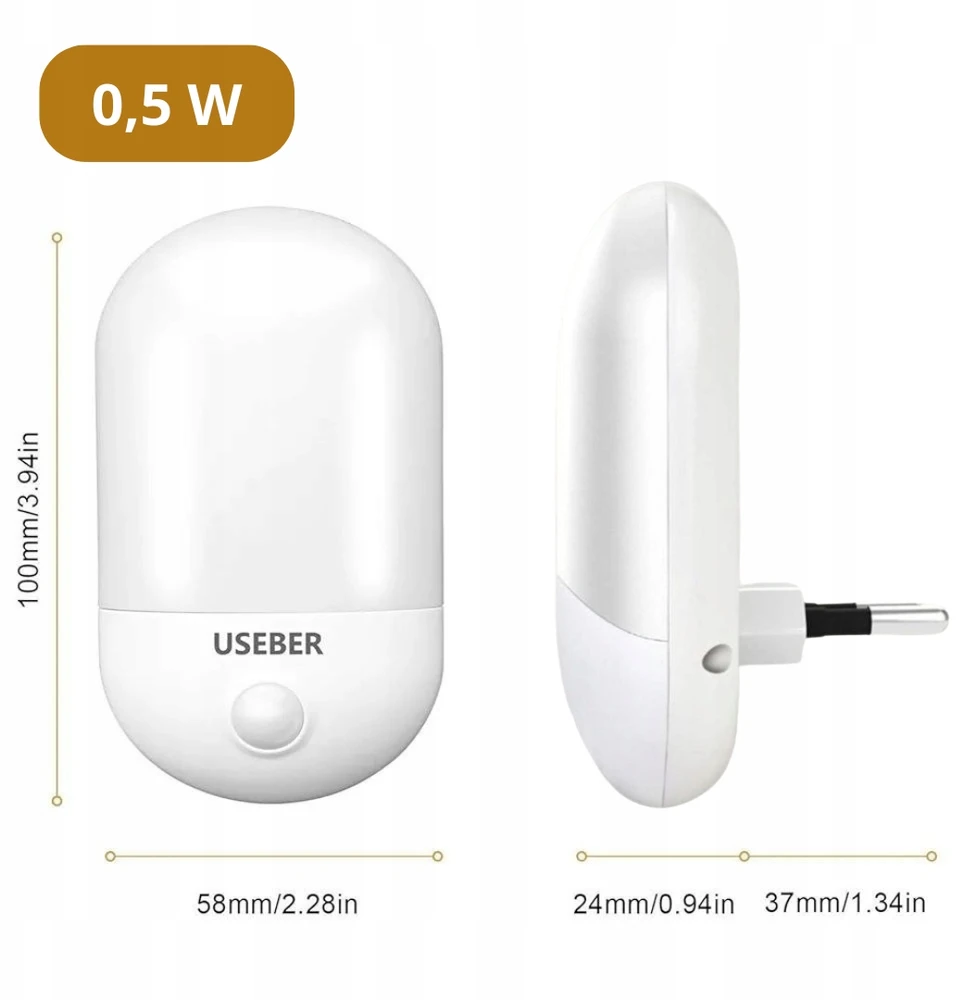 Bez Marki LED naktinė lempa kontaktui SENSOR DUSK SENSOR - 2 VNT