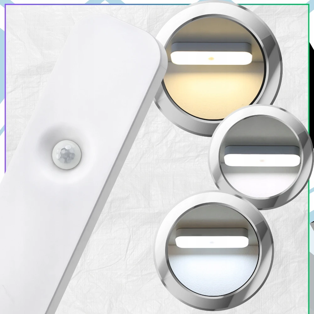Bez Marki Led naktinė lemputė su judesio ir prieblandos jutikliu, Usb, magnetinė