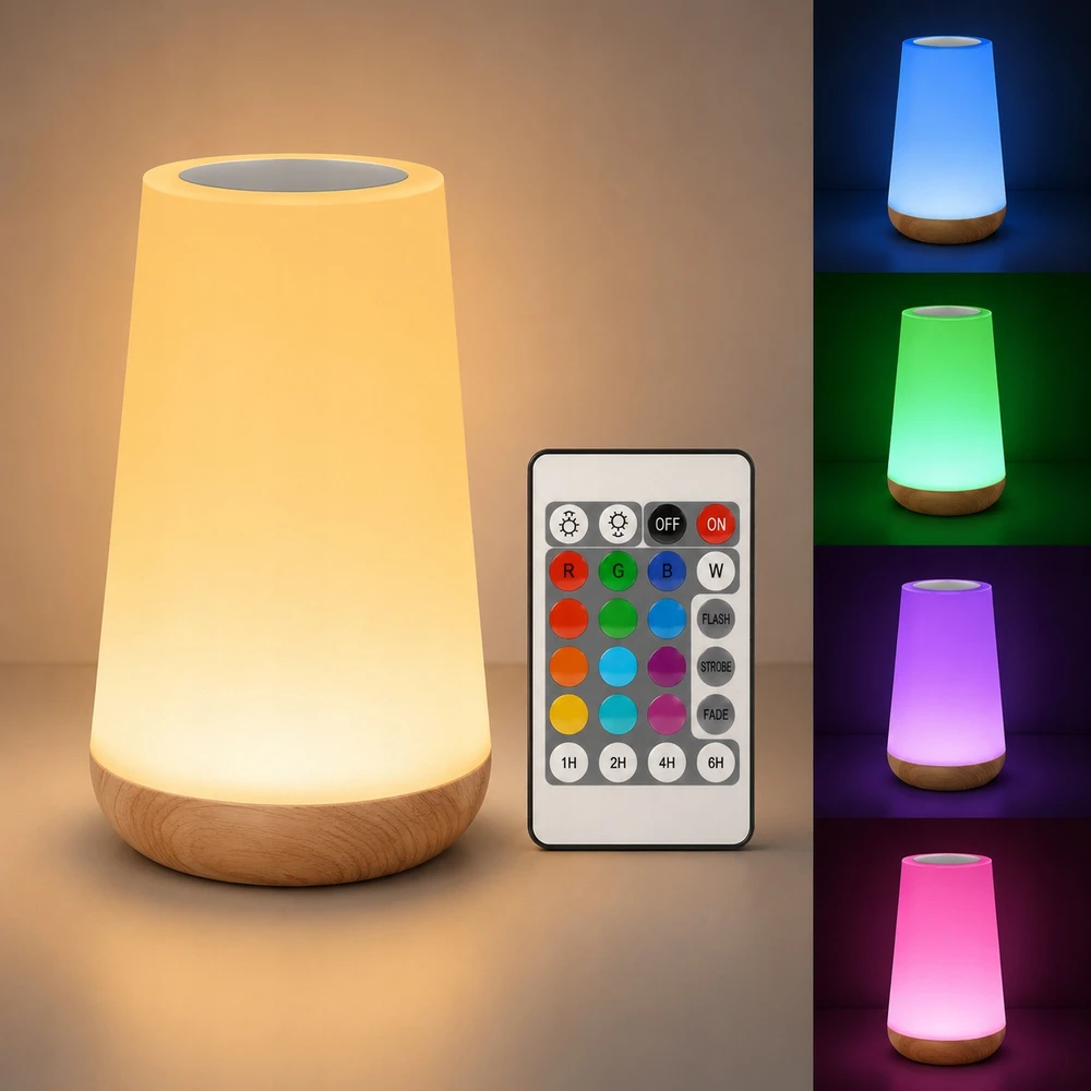 Bez Marki LED naktinis apšvietimas, kelių spalvų, nuotolinio valdymo pultas, jutiklinis
