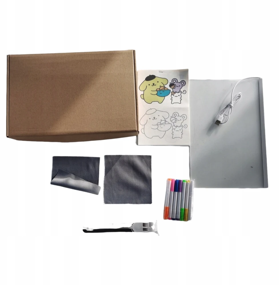 Bez Marki LED piešimo lenta vaikams 30x20cm akrilinė USB, įvairiaspalvė