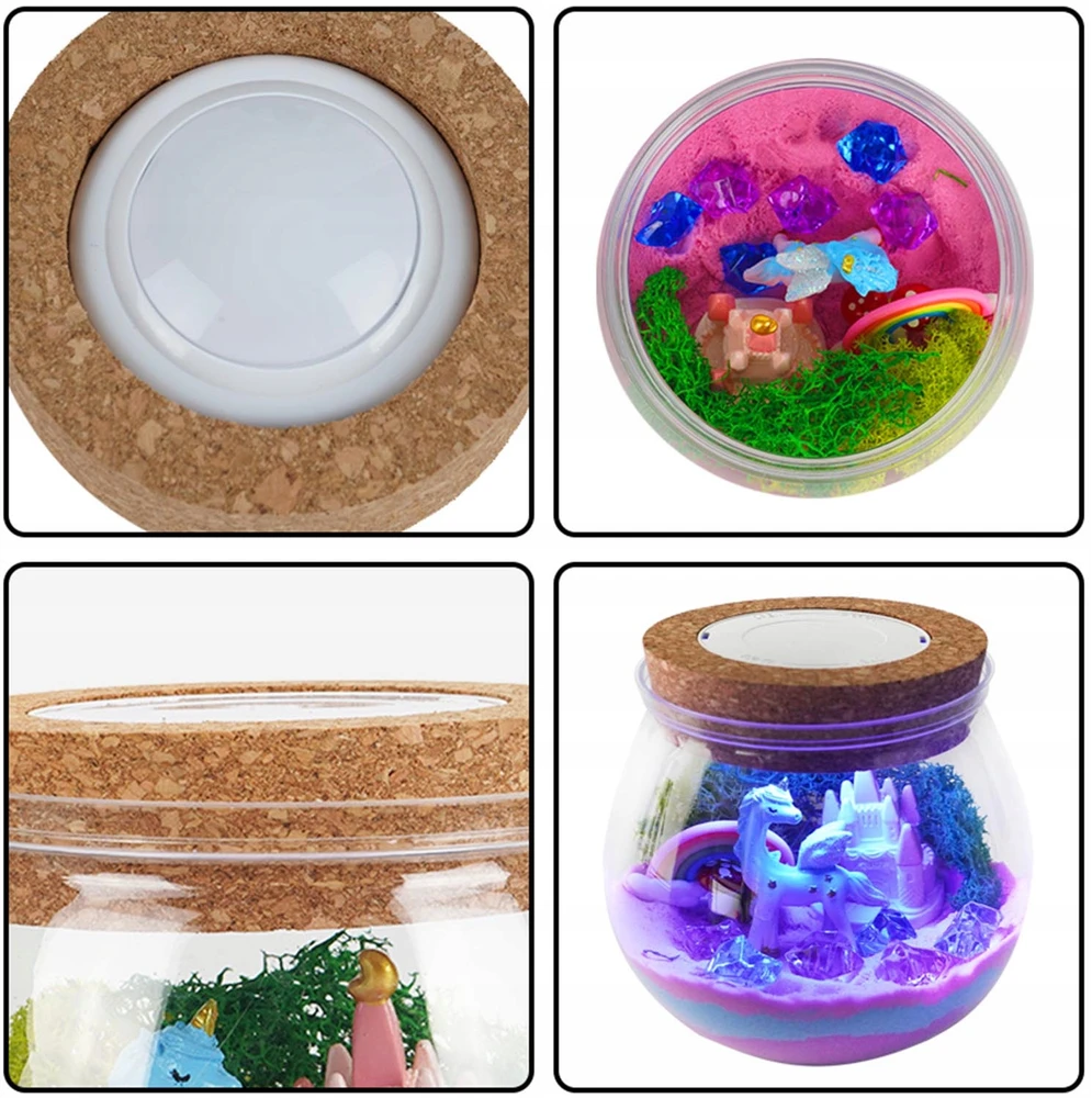 Bez Marki LED TERARIUM LAMP UNICORN KŪRYBINIS DOVANŲ RINKINYS, MICROLANDSCAPE