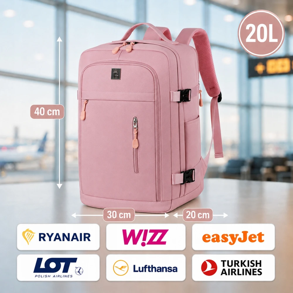 Bez Marki Lėktuvo kuprinė rankinis bagažas 40x30x20 Ryanair Wizz Air salonas 20L