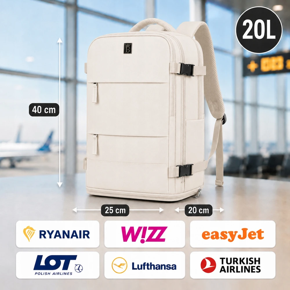 Bez Marki Lėktuvo kuprinė rankinis bagažas 40x25x20 salonas Wizz Air Ryanair 20L