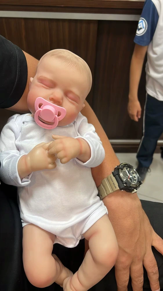 Bez Marki Lėlė reborn 50 cm dziewczynka wielokolorowa su priedais