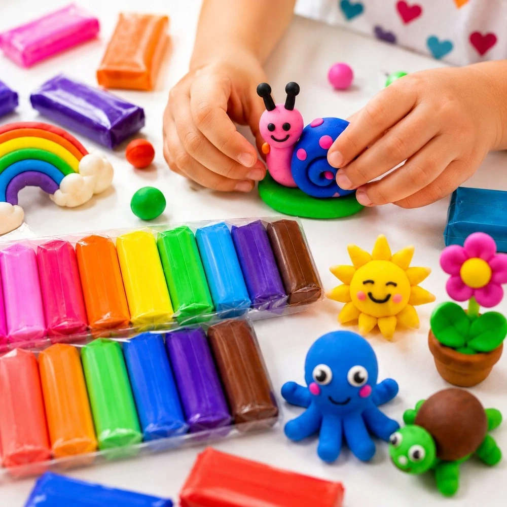 Bez Marki LENGVAS PLASTICINAS SUPER LIGHT CAY 24 SPALVŲ RINKINYS VAIKAMS