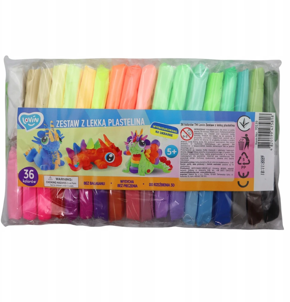 Bez Marki Lengvo putų plastilino rinkinys 36 spalvų - Lovin