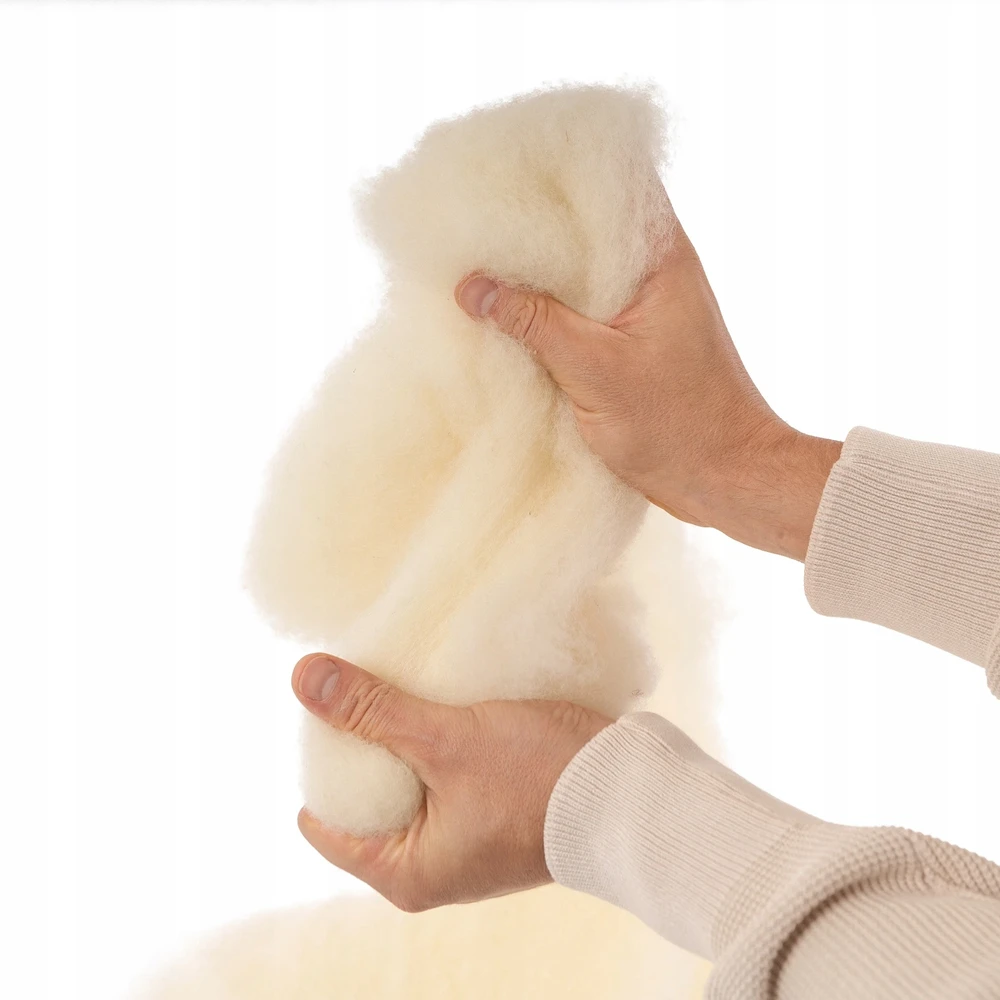 Bez Marki Letnia kołdra wełniana Anička do łóżeczka dziecięcego, balta 166/COM2