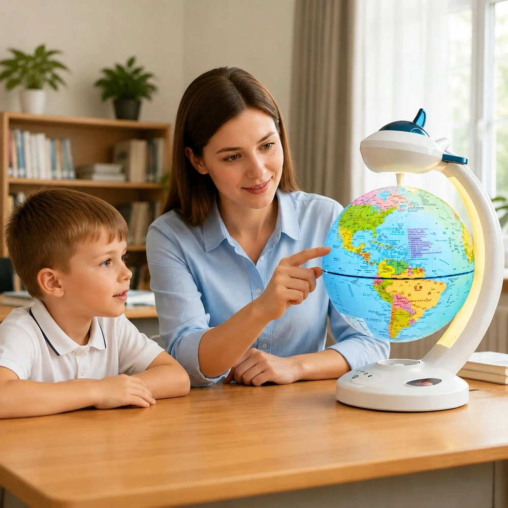 Bez Marki LEVITATING GLOBUS INTERAKTYVI APŠVIETTA LED MAP BLUETOOTH LEMPA