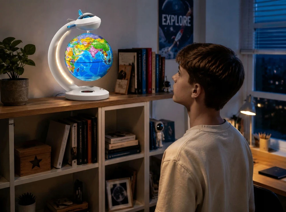 Bez Marki LEVITATING GLOBUS INTERAKTYVI APŠVIETTA LED MAP BLUETOOTH LEMPA