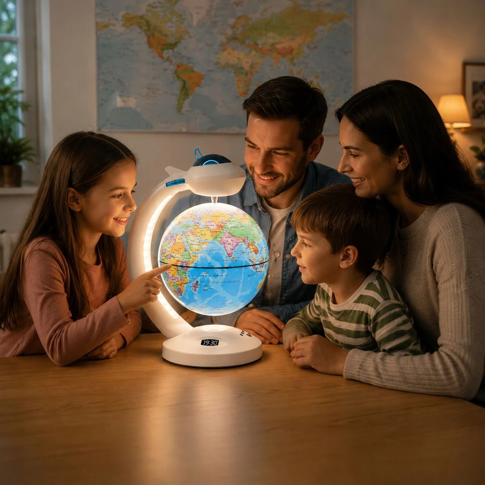 Bez Marki LEVITATING GLOBUS INTERAKTYVI APŠVIETTA LED MAP BLUETOOTH LEMPA