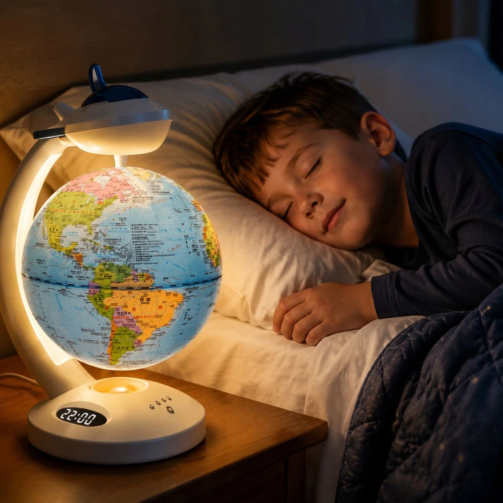 Bez Marki LEVITATING GLOBUS INTERAKTYVI APŠVIETTA LED MAP BLUETOOTH LEMPA