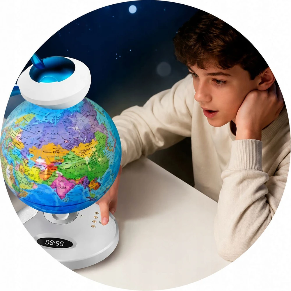 Bez Marki LEVITATING GLOBUS INTERAKTYVI APŠVIETTA LED MAP BLUETOOTH LEMPA