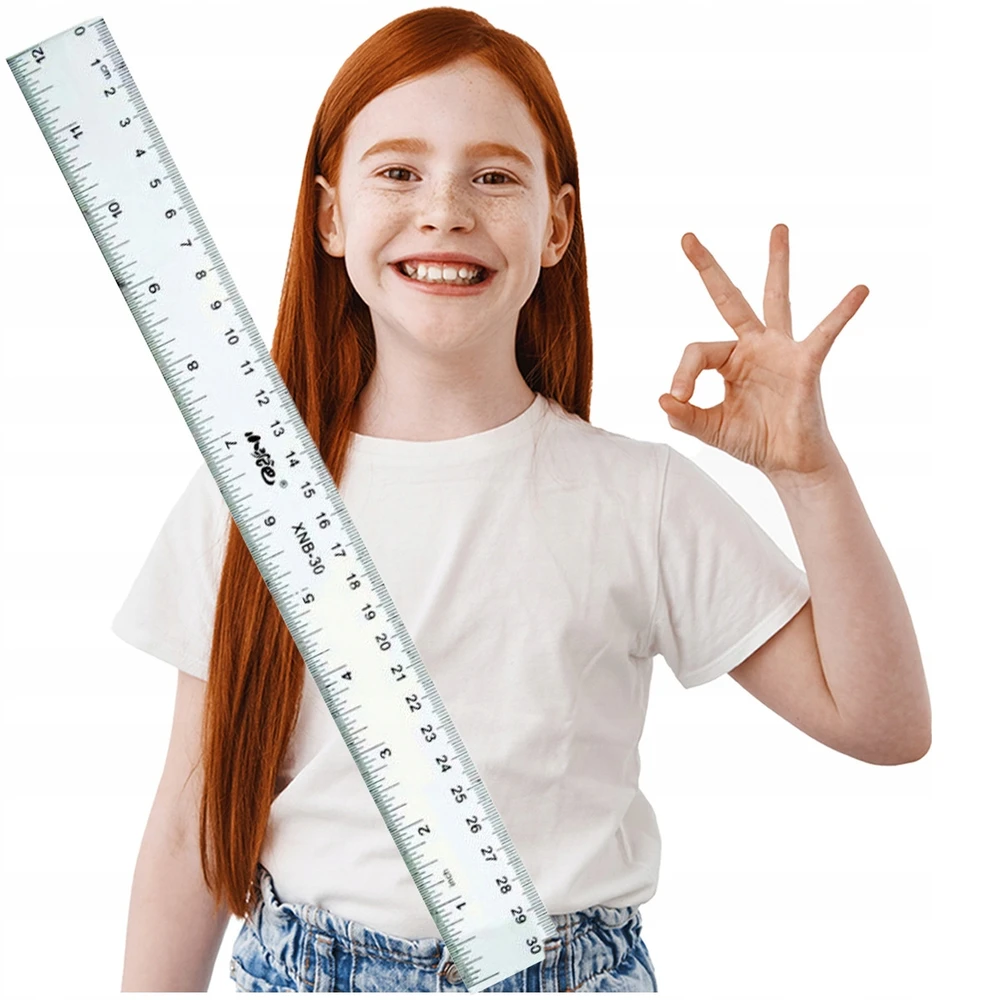 Bez Marki Linijka 30cm plastikinė, skaidri, mokyklinė