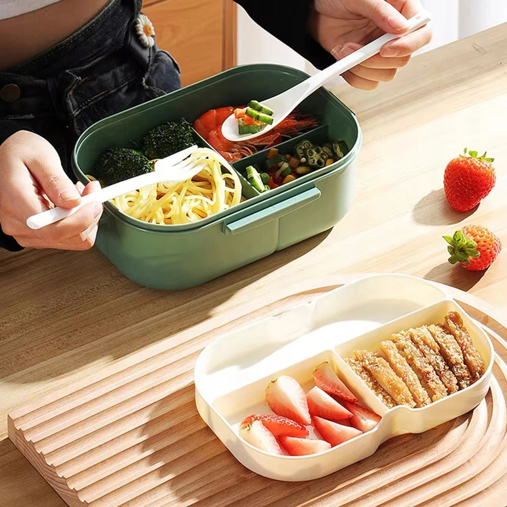 Bez Marki Lunch Box Śniadaniówka na Jedzenie Posiłki Obiad do Pracy Szkoły 1200ml