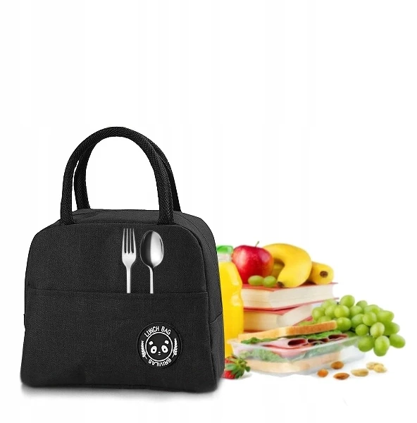 Bez Marki LUNCHBOX TERMINIS MAISTO KREPŠIS MAISTUI, Juodas, SU užtrauktuku