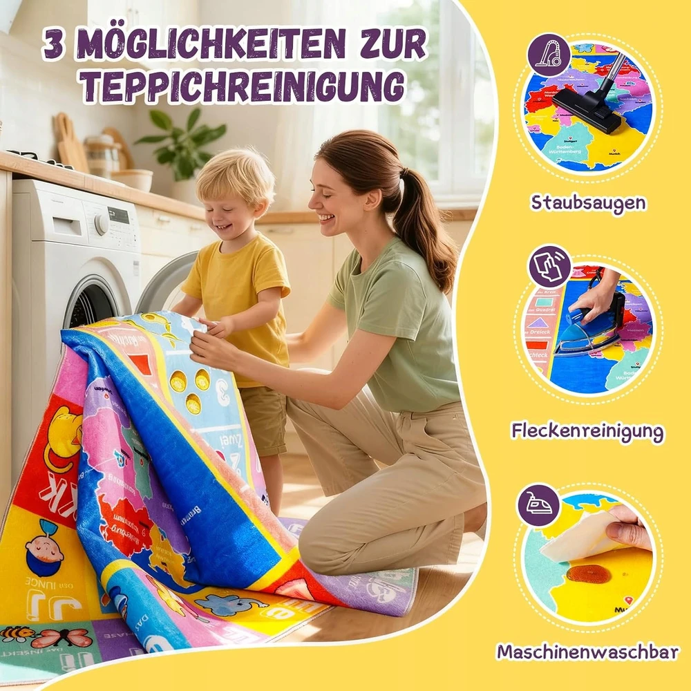 Bez Marki Luogort Dywan do pokoju dziecięcego miękki pluszowy kūdikiams 140x200cm