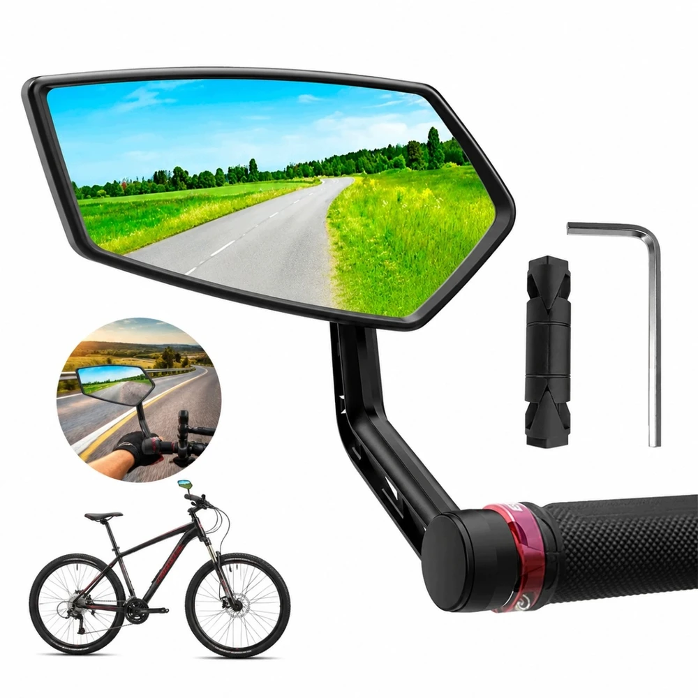 Bez Marki Lusterko rowerowe lewe juoda do roweru elektrycznego