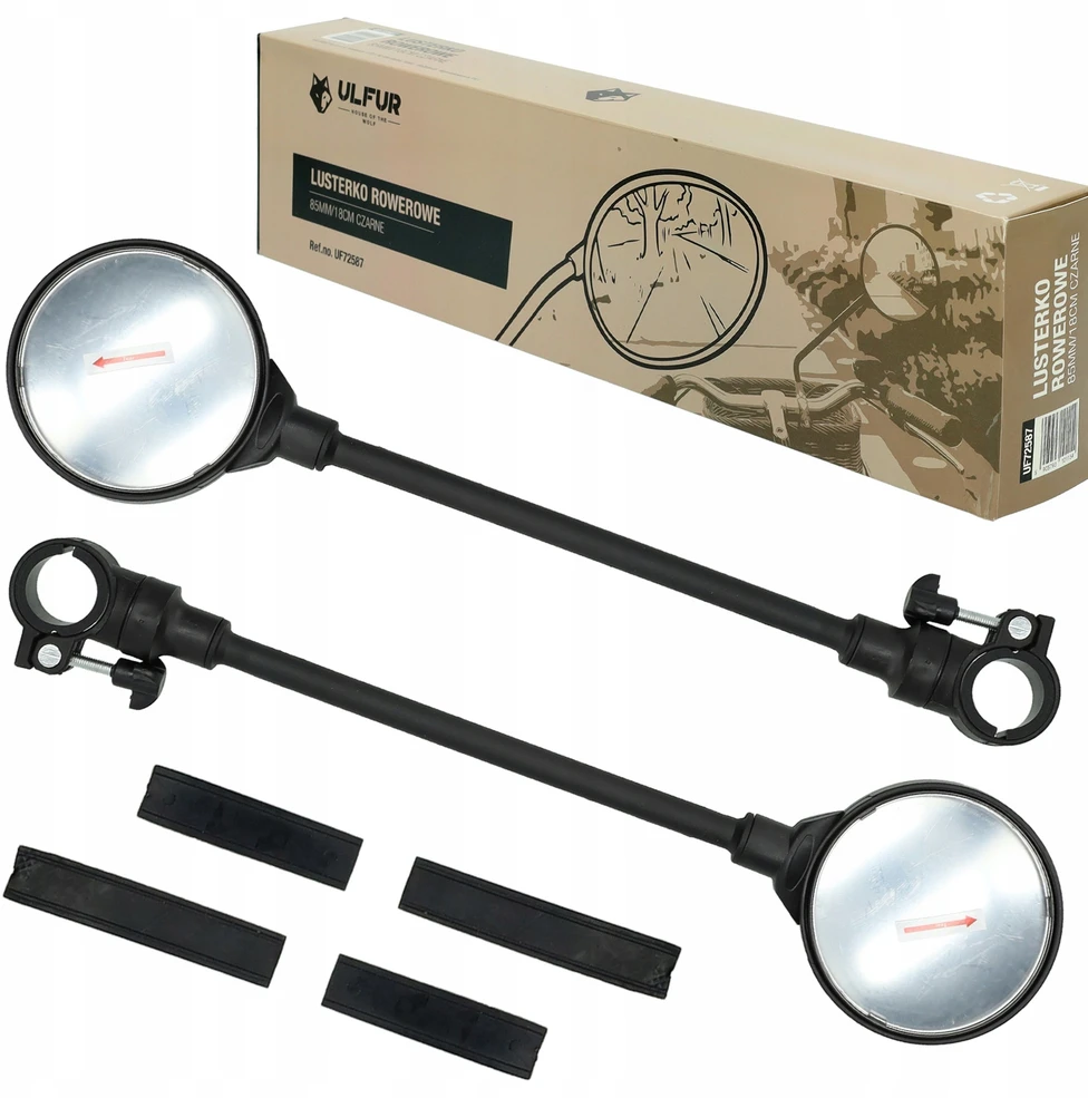 Bez Marki Lusterko Rowerowe na Kierownicę Wsteczne do Roweru 85mm/18cm Ulfur 2 sztuki