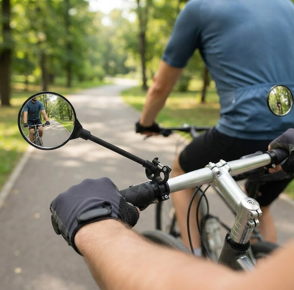 Bez Marki Lusterko Rowerowe na Kierownicę Wsteczne do Roweru 85mm/18cm Ulfur 2 sztuki