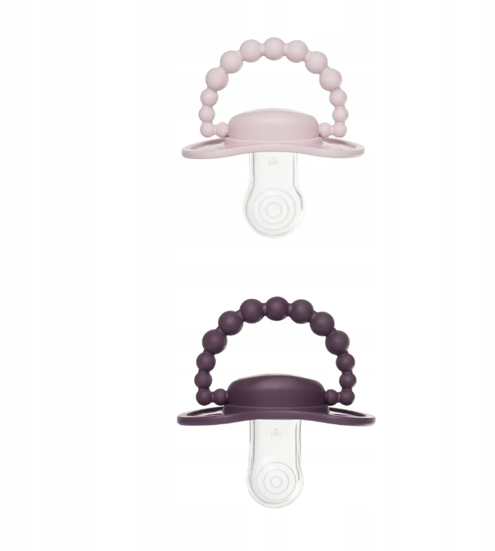 Bibs Bez Marki LUU Kids Blueberry Shake ir Sweet Plum čiulptukų rinkinys 3-6m