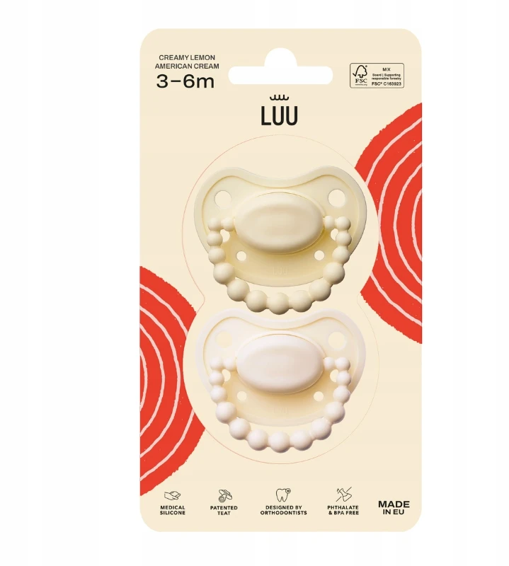 AVENT Bez Marki LUU Kids Creamy Lemon and American Kreminis Čiulptukų rinkinys 0-3m
