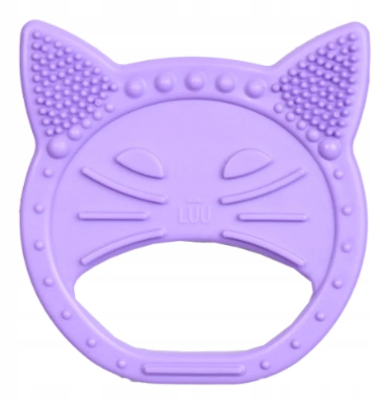 Buff Bez Marki LUU KIDS sensoriniai dantukai vaikams ir kūdikiams THE CAT PURPLE 4 m+