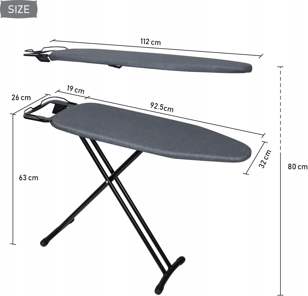 Bez Marki LYGINIMO LENTA 32X93CM sulankstoma, REGULIUOJAMO AUKŠTIS, ATŠSpindintį dangtelį