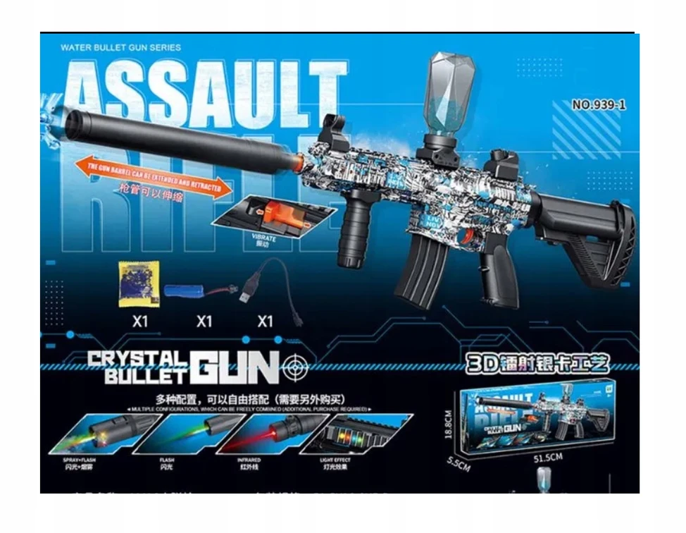 Bez Marki M416 šautuvas, skirtas GEL BALLS AUTMAT GRAFFITI BALLS JUDAMAS Vamzdis