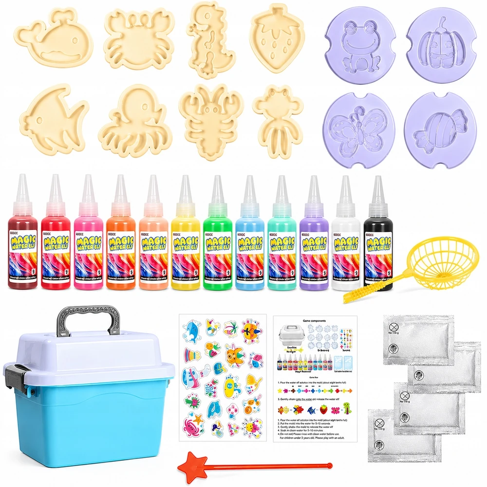 Bez Marki MAGICAL VANDENS GEL PADARKYKITE GYVŪNUS SKIRTINGŲ SPALVŲ GELIO RINKINĮ VAIKŲ DIY.
