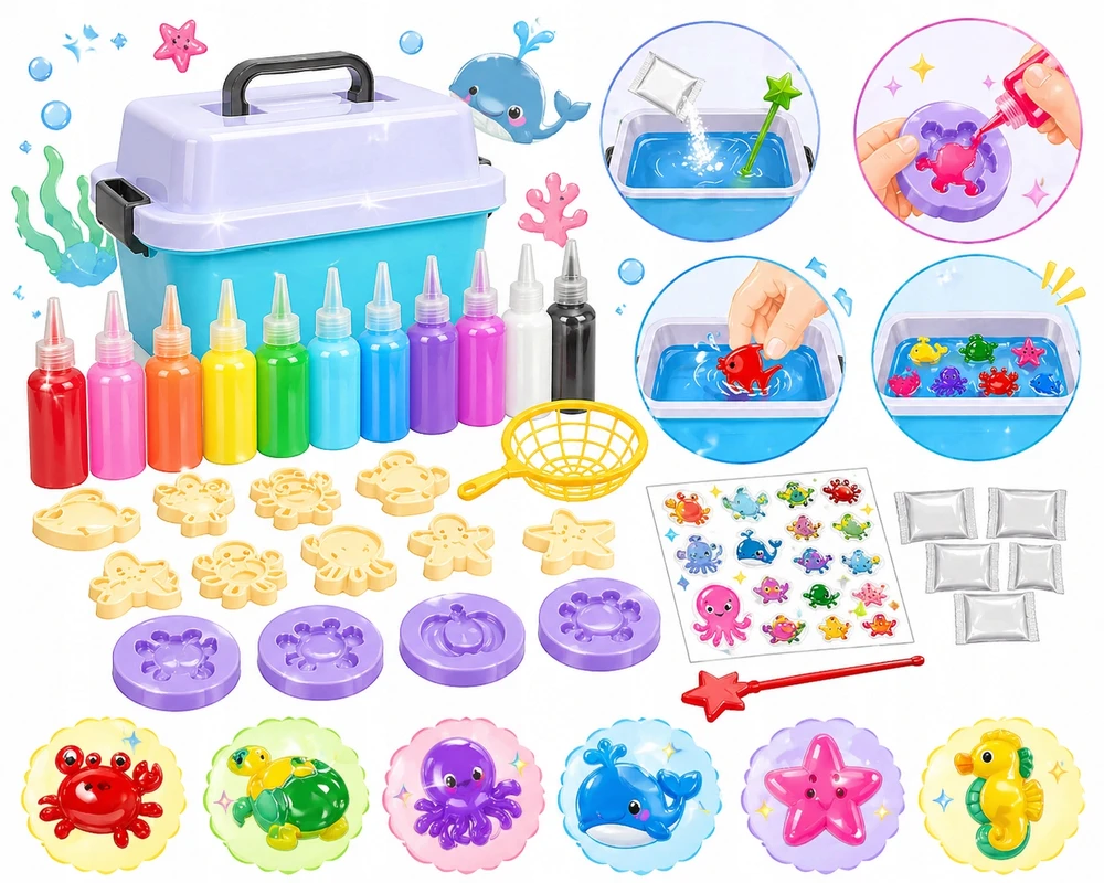 Bez Marki MAGICAL VANDENS GEL PADARKYKITE GYVŪNUS SKIRTINGŲ SPALVŲ GELIO RINKINĮ VAIKŲ DIY.