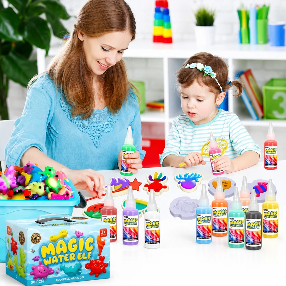 Bez Marki MAGICAL VANDENS GEL PADARKYKITE GYVŪNUS SKIRTINGŲ SPALVŲ GELIO RINKINĮ VAIKŲ DIY.