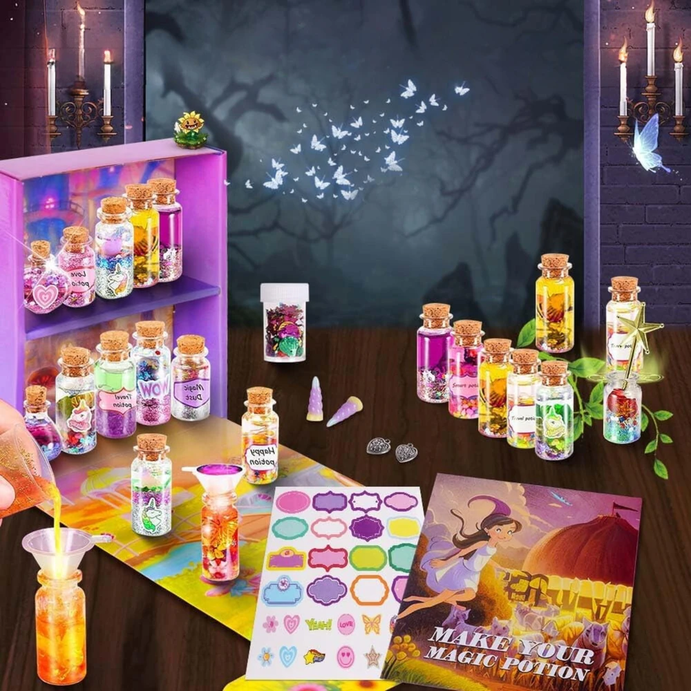Bez Marki MAGIŠKIEJI MIRTAI VAIKAMS KŪRYBINIAI ŽAISLAI DIY POTIONS 20 BUTELIŲ