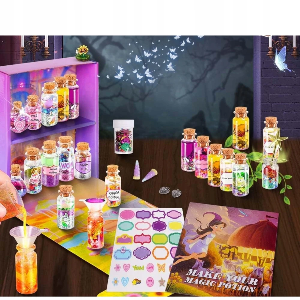 Bez Marki MAGIŠKIEJI MIRTAI VAIKAMS KŪRYBINIAI ŽAISLAI DIY POTIONS 20 BUTELIŲ