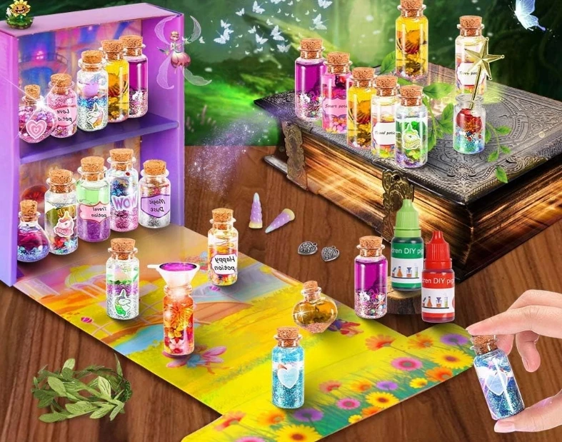 Bez Marki MAGIŠKIEJI MIRTAI VAIKAMS KŪRYBINIAI ŽAISLAI DIY POTIONS 20 BUTELIŲ