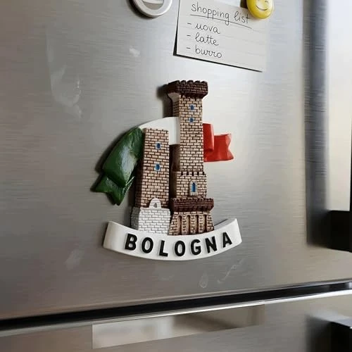 Bez Marki MAGNES NA LODÓWKĘ BOLONIA WIEŻE VINTAGE ŻYWICA PREZENT DLA TURYSTY