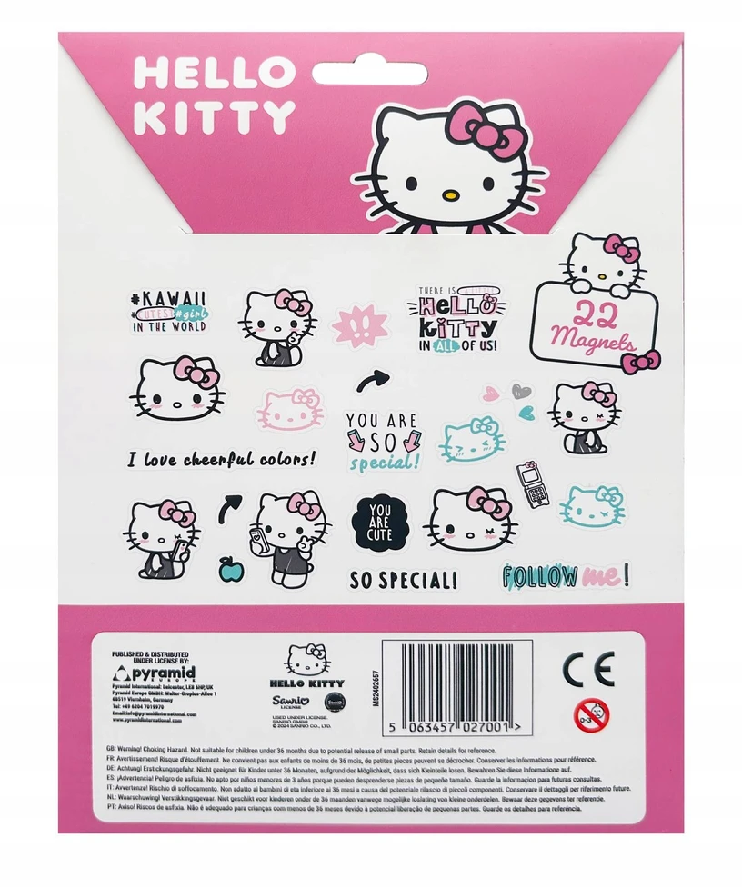 Bez Marki Magnesy na lodówkę Hello Kitty Insta Cuteness dla dziewczynki Prezent