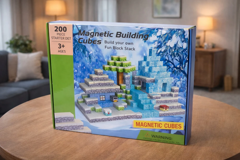 Bez Marki Magnetinės plytos 200 vienetų Mega rinkinys 3D statybiniai blokai + 2 figūrėlės