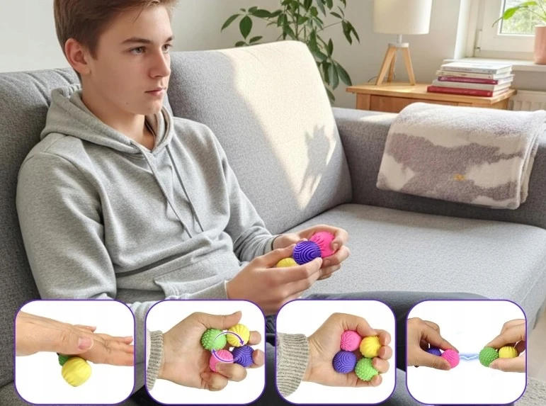 Bez Marki Magnetinės silikoninės kamuoliukai nuo streso, 4 vnt.