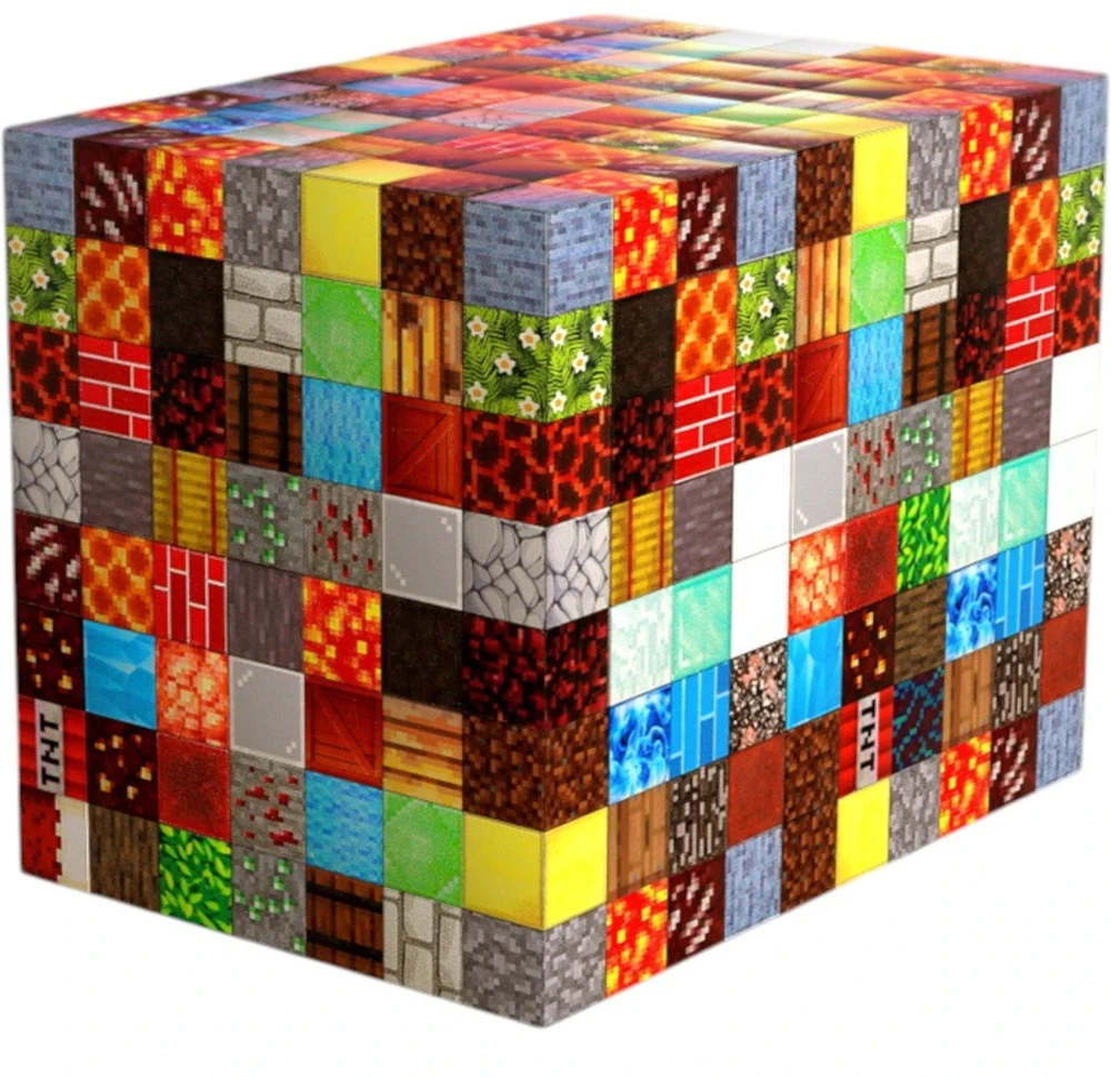 Bez Marki MAGNETINIAI BLOKAI KUBAI 205 TNT DĖŽĖS BLOKAI PIXELS MEGA RINKINYS