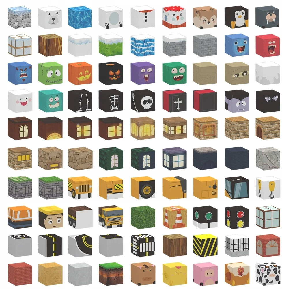 Bez Marki MAGNETINIAI BLOKAI KUBAI BLOKAI BLOKAI PIXELS 136 BLOKAI MIESTO RINKINYS