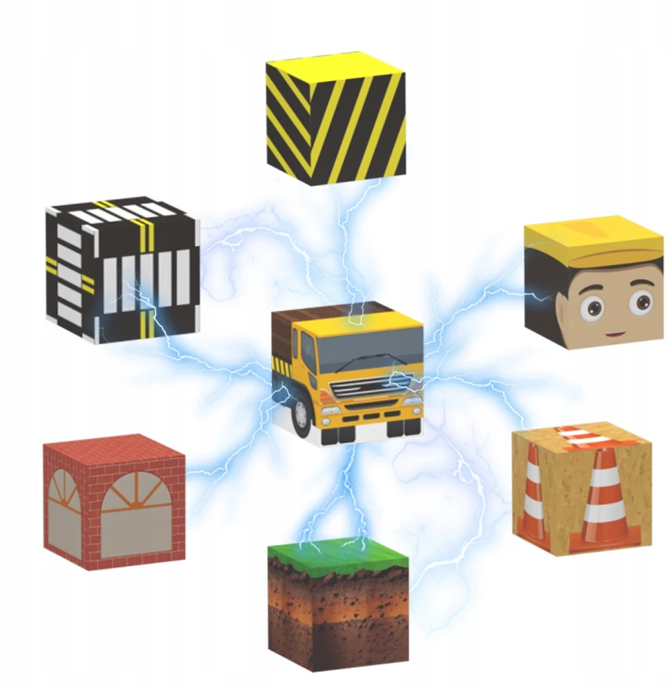 Bez Marki MAGNETINIAI BLOKAI KUBAI BLOKAI BLOKAI PIXELS 136 BLOKAI MIESTO RINKINYS