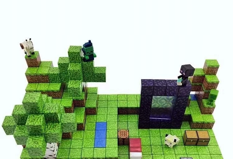 Bez Marki MAGNETINIAI BLOKAI MINECRAFT KUBŲ RINKINYS 200 ELEMENTŲ. +10 3D VAIKŲ FIGŪRŲ