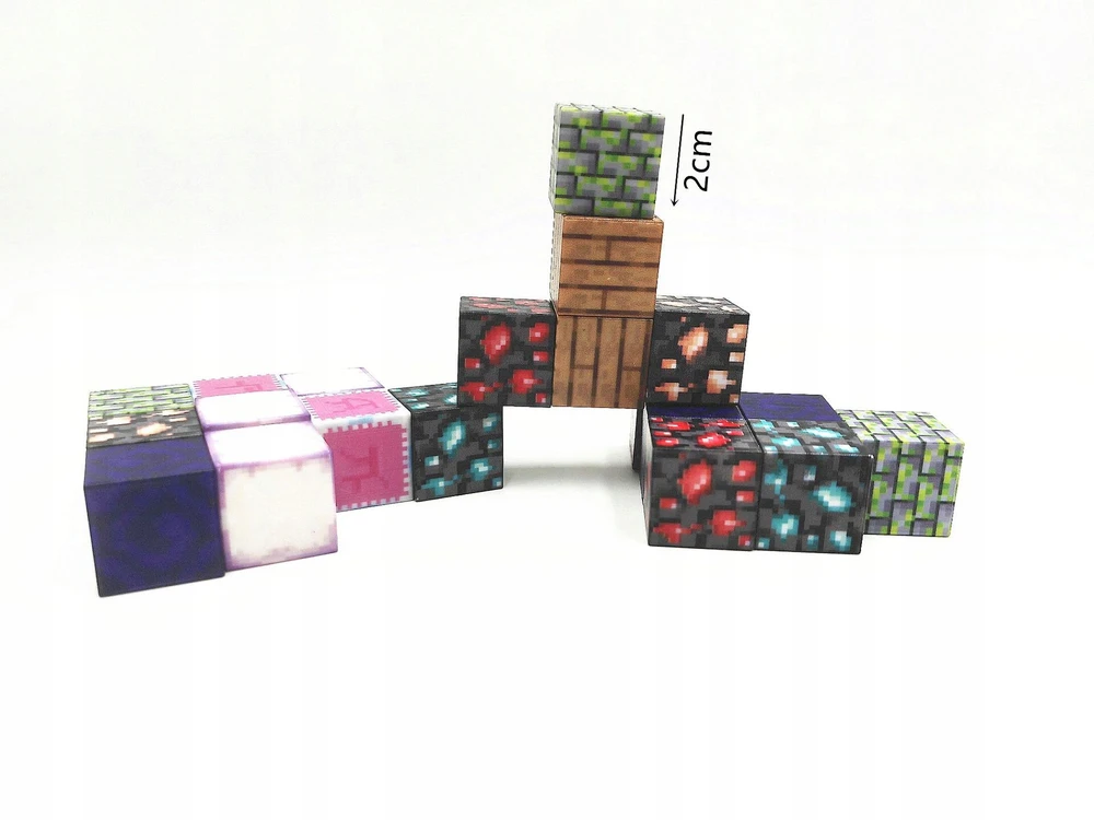 Bez Marki MAGNETINIAI BLOKAI MINECRAFT KUBŲ RINKINYS 200 ELEMENTŲ. +10 3D VAIKŲ FIGŪRŲ