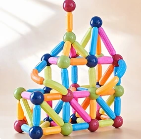 Bez Marki Magnetiniai blokeliai 36 vnt. konstrukcija, Magnetinės lazdos Sticks Balls