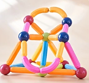 Bez Marki Magnetiniai blokeliai 36 vnt. konstrukcija, Magnetinės lazdos Sticks Balls