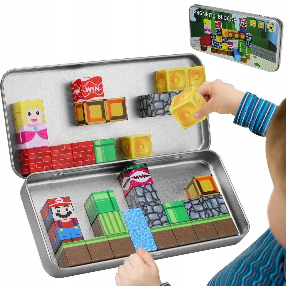 Bez Marki Magnetiniai blokeliai 3D Cubes Creative Set Pakuotė 35 vnt.