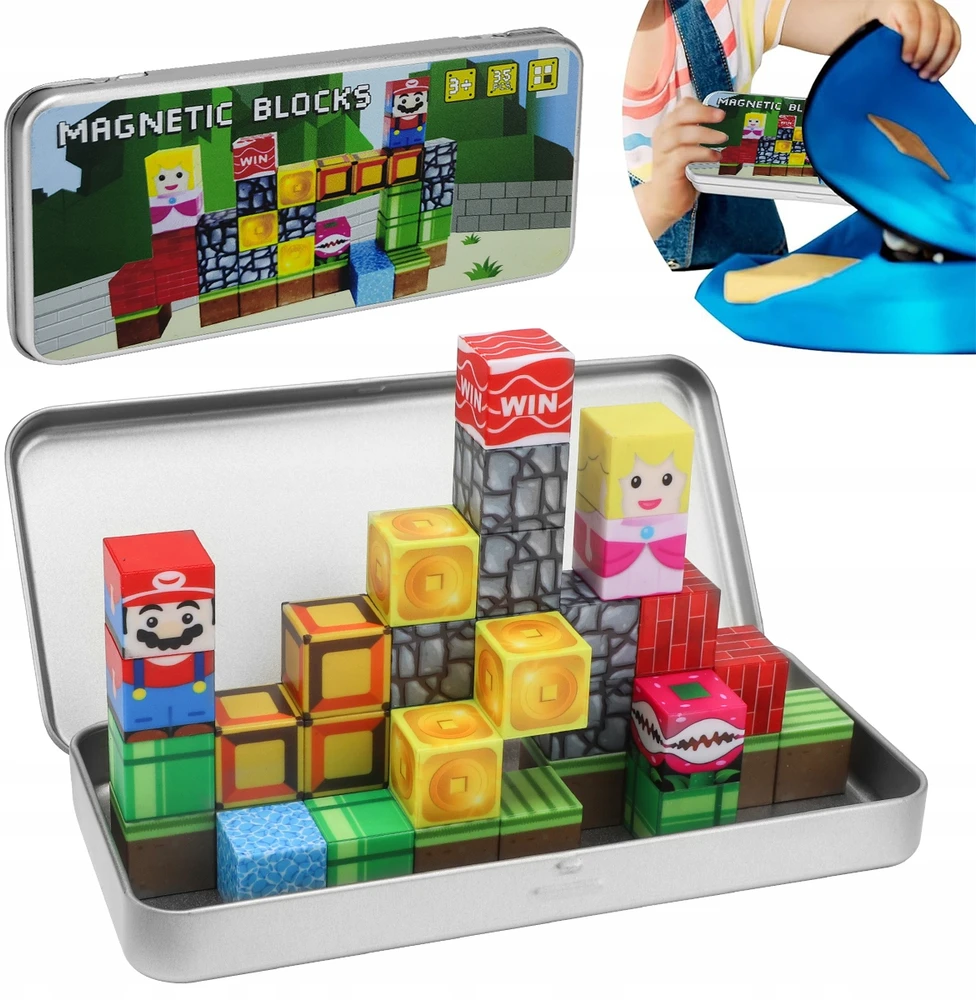 Bez Marki Magnetiniai blokeliai 3D Cubes Creative Set Pakuotė 35 vnt.