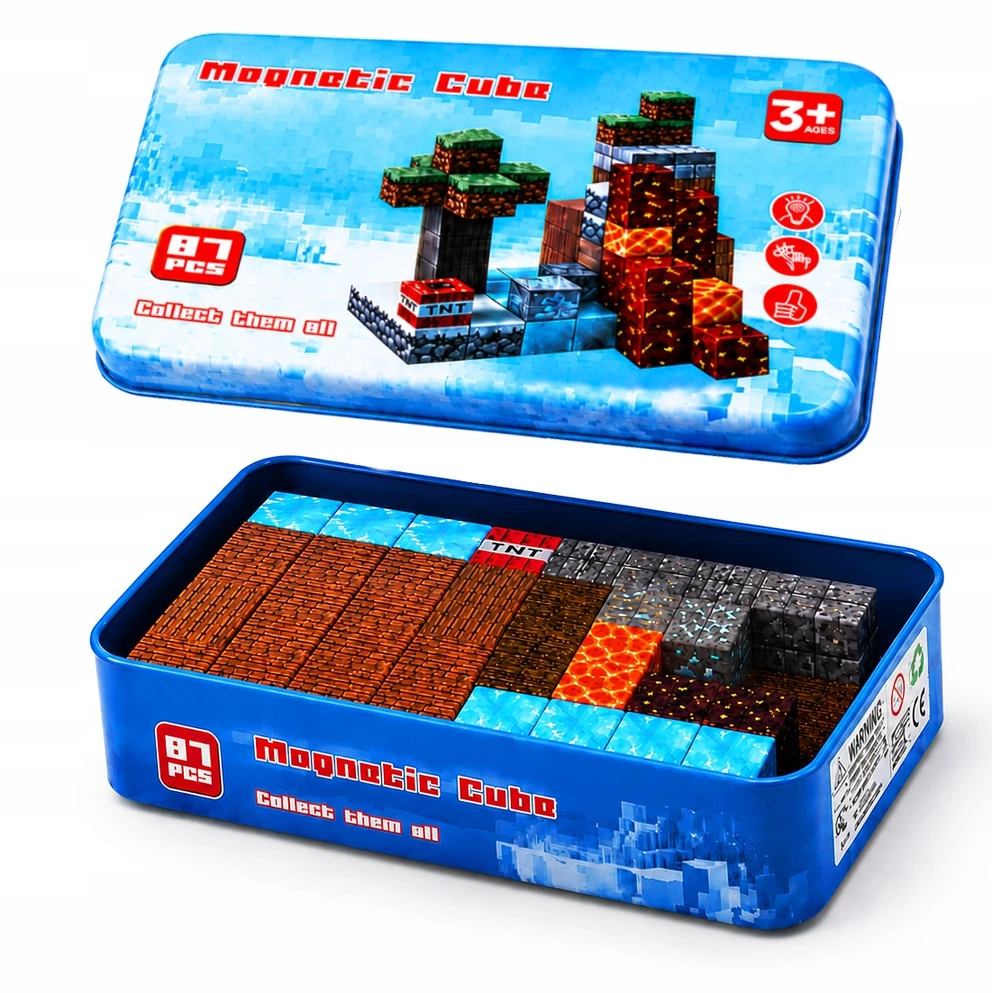 Bez Marki Magnetiniai blokeliai 3D FIGURINES Rinkinys METAL Box STRONG MAGNET Dovana