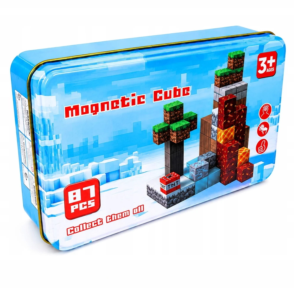 Bez Marki Magnetiniai blokeliai 3D FIGURINES Rinkinys METAL Box STRONG MAGNET Dovana